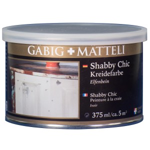 Gäbig+Mätteli Shabby Chic vernice gesso avorio, barattolo da 375ml.