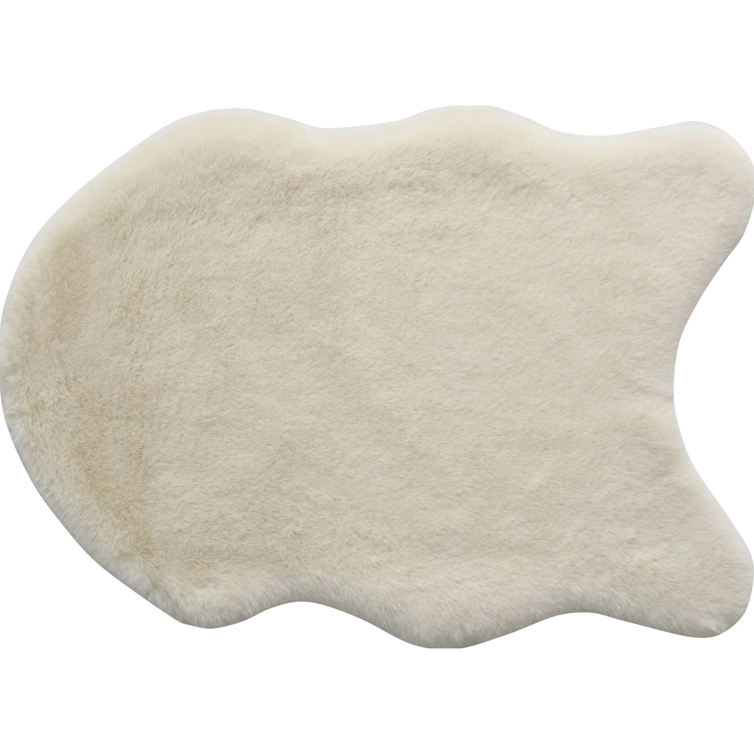 Kunstfell-Teppich Polyethylen Weiss 60 x 90 cm kaufen bei OBI