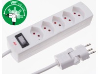 Safety-Line-Steckdosenleiste 5-fach Kombi-Überstromschutz Kinderschutz Weiss