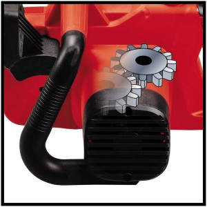 Gros plan : tronçonneuse électrique Einhell GC-EC 1935, 1 900 W, avec engrenages.