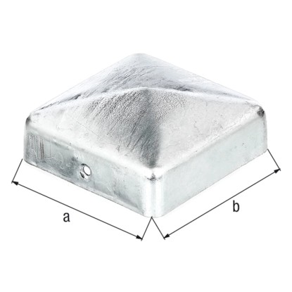 Chapeau de poteau carré galvanisé à chaud 71 x 71 mm