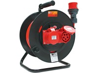 Powerroll KU-Kabelrolle GR1 2 x CEE16/5 TSS 25-m-Bauflex Schwarz 5 x 1,5 mm²