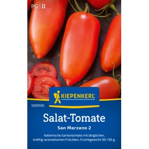 Tomate San Marzano 2 Kiepenkerl : tomates rouges oblongues, idéales pour les sauces et salades.