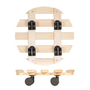 Wagner Multi Roller GH0640 sottovaso a rotelle in legno con 4 ruote doppie, portata 100 kg.
