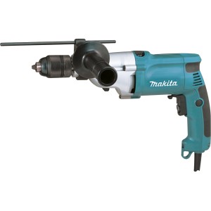 Trapano Makita HP2051FJ (720 W) turchese e argento con mandrino.