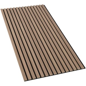 Pannello acustico Denpanels in noce marrone naturale, 120x60cm, per rivestimento pareti e soffitti.