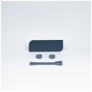 MagSpike Support Gel Douche L Bleu Nuit Set : Aimant, 2 adaptateurs, spatule pour étagères de douche.