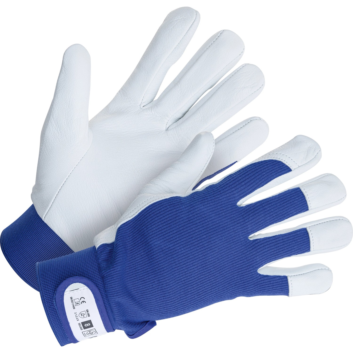 XLC CG-S10 Gants Courts Vélo Mixte - Bleu à Pois Blancs, Taille S à XL, Respirants Et Antidérapants