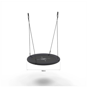 Balancelle nid d'oiseau noire Exit Toys (Ø 100 cm) avec suspension pour portique.