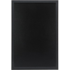 Schwarze Securit Kreidetafel Woody, 60x40 cm, mit Kreidestift. Ideal für kreative Notizen.