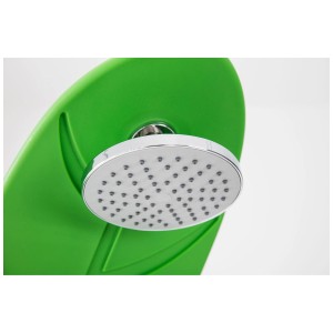 Doccia solare Steinbach Leaf con soffione grande e design a foglia. Ideale per il giardino.