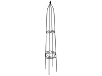 Rankhilfe Obelisk Schwarz Rund Ø 15 cm / Höhe 120 cm