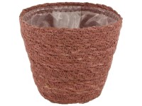 DecoFinder Korb Prima Seegras Rosa Ø 12 cm / Höhe 12 cm