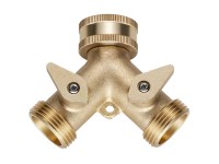 Y-Abzweigstück abstellbar Messing blank 3/4