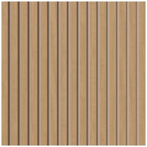 Pannello acustico Denpanels in rovere marrone con feltro beige per una migliore acustica.