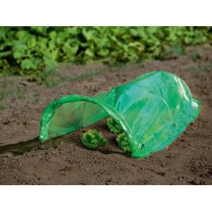 Tunnel de forçage vert 1,2x3m protégeant les plantes du jardin de la pluie et du soleil.