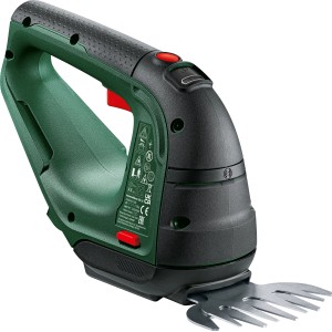 Cisailles à gazon et à arbustes sans fil Bosch AdvancedShear 18V-10 (outil seul) en vert et noir.
