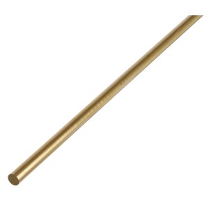Barre ronde en laiton, 4x4x1000 mm, couleur or. Idéale pour le modélisme et l'artisanat.