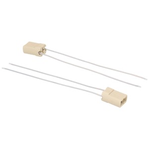 Deux douilles en céramique G9 grises (140mm) pour installation de lampe.