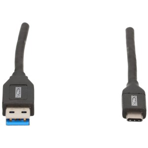 Cavo adattatore Schwaiger USB 3.1, da spina C a spina A, 1 m, nero.