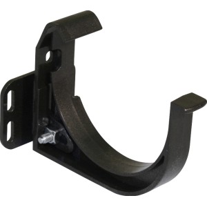 Staffa per grondaia Marley regolabile DN 75 in antracite metallizzato per grondaie in plastica.