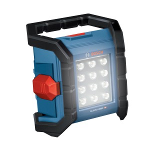 Bosch Professional Lampe sans fil GLI 18V-1200 C Solo, lampe de chantier bleue avec 12 LED.