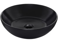 Schöner Wohnen Aufsatzwaschbecken Beco Keramik Schwarz matt Ø 38 cm Schöner Wohnen Aufsatzwaschbecken Beco Keramik Schwarz matt Ø 38 cm