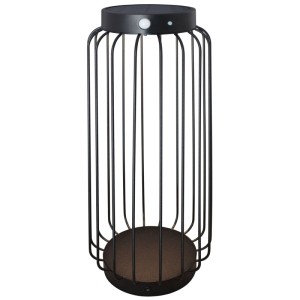 Lanterne solaire LED Schönenberger Canopus noire, en aluminium et PC, Ø 25 x 50 cm.