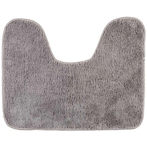 Wenko Tappeto WC Grigio, Microfibra, con Sagoma, 40x50 cm. Tappetino da bagno soffice per maggiore comfort.