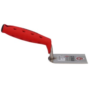 Spatola per gesso Schwan 60mm con impugnatura morbida rossa per un'applicazione confortevole.
