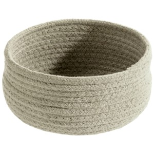 Panier de rangement Spirella Tobago en coton naturel, Ø 17 cm.