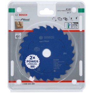 Lama per sega circolare Bosch Expert for Wood, Ø 140mm, 24 denti, per legno e derivati.