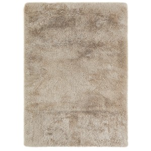 Tapis Andiamo Alpa en fausse fourrure sable, 120x160 cm. Tapis moderne et doux pour intérieur.