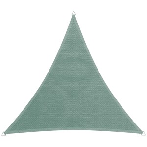 Voile d'ombrage triangulaire Windhager Capri, vert olive, 4x4x4 m, pour protection UV au jardin.