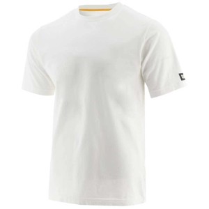 T-shirt bianca Cat® New Essentials taglia L per abbigliamento da lavoro, vestibilità slim.
