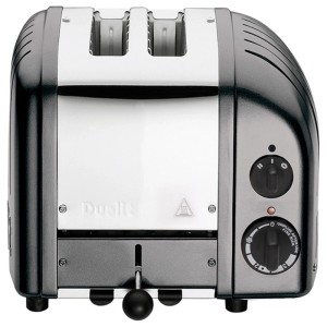 Dualit Classic Tostapane, doppio scomparto, antracite, con controllo doratura e leva di espulsione.