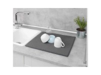 Wenko Abtropfmatte Miko Mikrofaser Grau 47 x 40 cm