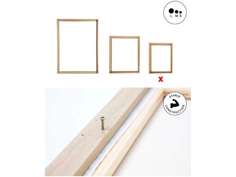 Telaio A Cuneo 3D Con Tela Bianco 50 X 70 Cm Acquista Da - Foto 8