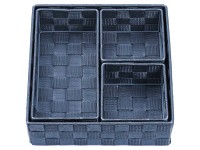 Diaqua® Aufbewahrungs-Set Irina Kunststoff Dunkelblau 4-tlg. Diaqua® Aufbewahrungs-Set Irina Kunststoff Dunkelblau 4-tlg.