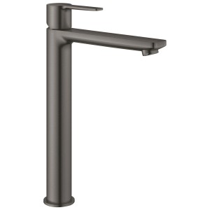 Miscelatore monocomando per lavabo Grohe Lineare XL in grafite spazzolata per lavabi freestanding.