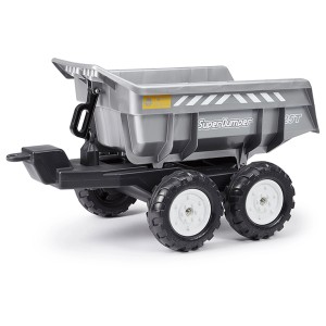 Ribaltabile Falk Super Dumper per trattore (taglia L-XXL), grigio, in plastica robusta.