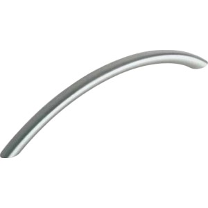 Maniglia per mobili curva 903 in acciaio inox per armadi e cassetti.