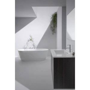 Ensemble de meubles de salle de bain Laufen Pro S avec lavabo et meuble bas en orme foncé, largeur 100 cm.