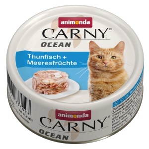 Carny Aliments humides pour chats océan pour thon et fruits de mer 80 g / 12 pcs