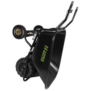 Carriola elettrica Zipper nera in acciaio, 160 l, portata 300 kg per edilizia e giardinaggio.