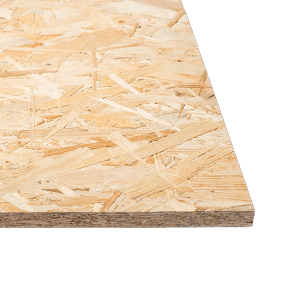 Pannello Kronospan OSB-3, 125x62x0,9cm, non levigato, per interni e costruzione mobili.
