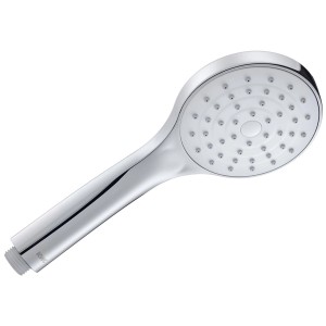 Soffione doccia cromato KWC FIT-E easy 1/2 pollice con getto pieno per un'esperienza rilassante.