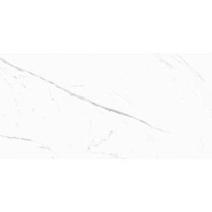 Carrelage mural Casablanca blanc mat aspect marbre, 30x60 cm, faïence.