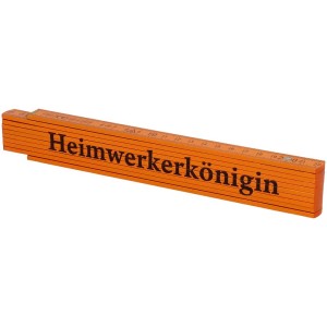 Oranger Gliedermassstab 2 m mit Aufschrift, Messwerkzeug für Heimwerker.