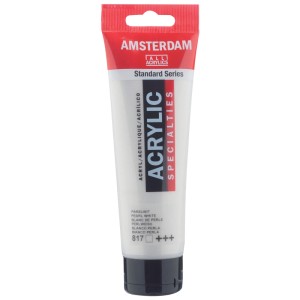 Tube de peinture acrylique Amsterdam Blanc Perle, Série Standard, 120ml.